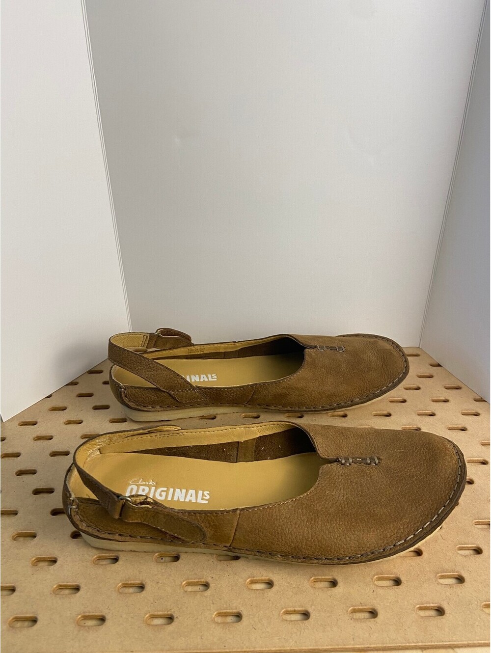 Clarks Originals Brown Suede Slingback Flats - Picture 5 of 11
